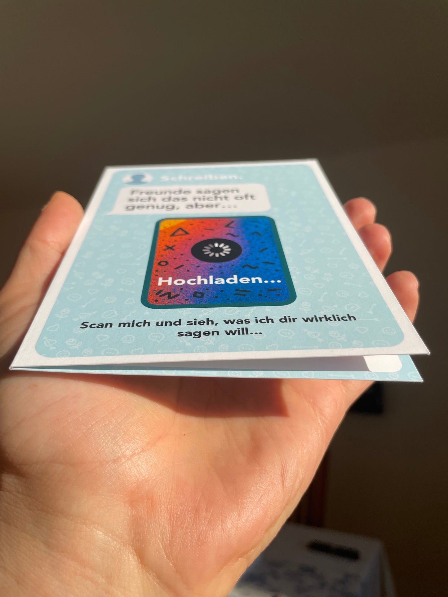 Beste Freunde verdienen mehr als Worte | AR-Karte mit Video zum Hochladen AR-Freundschaftskarte mit QR-Code | Sag, was wirklich zählt