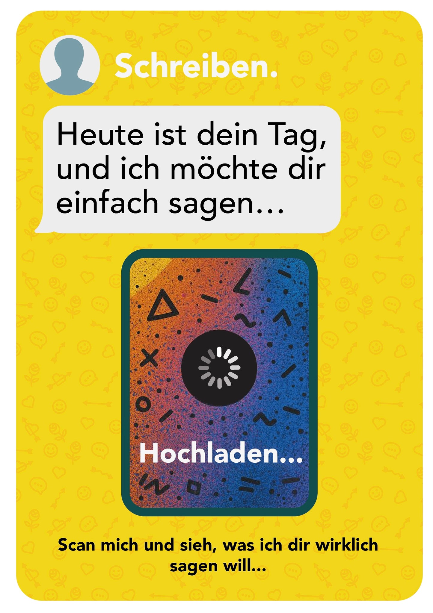 AR-Geburtstagskarte mit Video-Botschaft | Messenger-Look & QR-Code Happy Birthday zum Scannen! | Interaktive Karte mit persönlichem Video