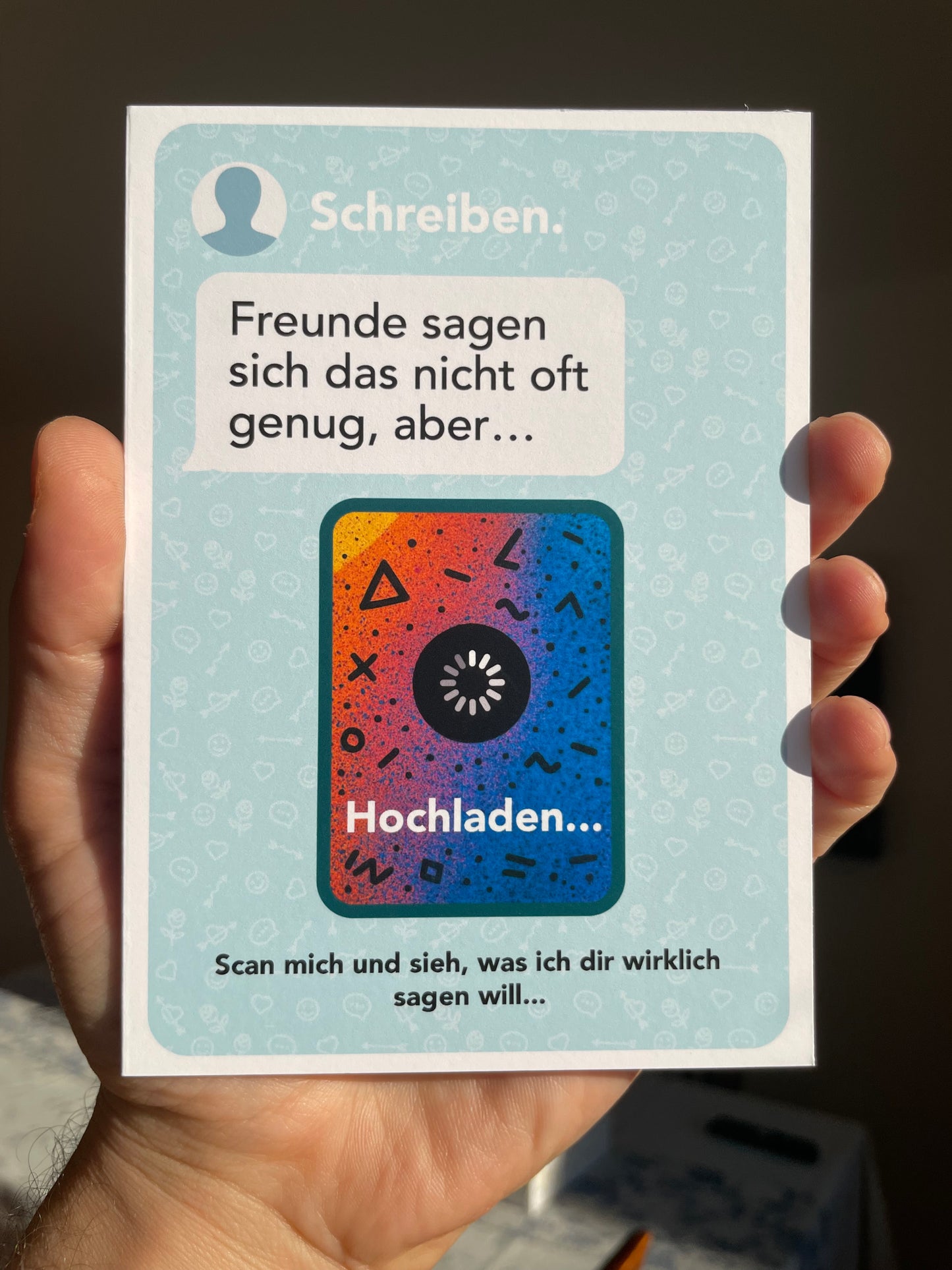 Beste Freunde verdienen mehr als Worte | AR-Karte mit Video zum Hochladen AR-Freundschaftskarte mit QR-Code | Sag, was wirklich zählt