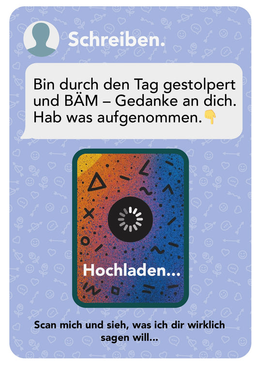 Einfach mal Danke sagen – mit deiner Stimme | AR-Karte mit Video Sag mehr als „Hi“ – AR-Postkarte im Chat-Stil mit persönlichem Clip