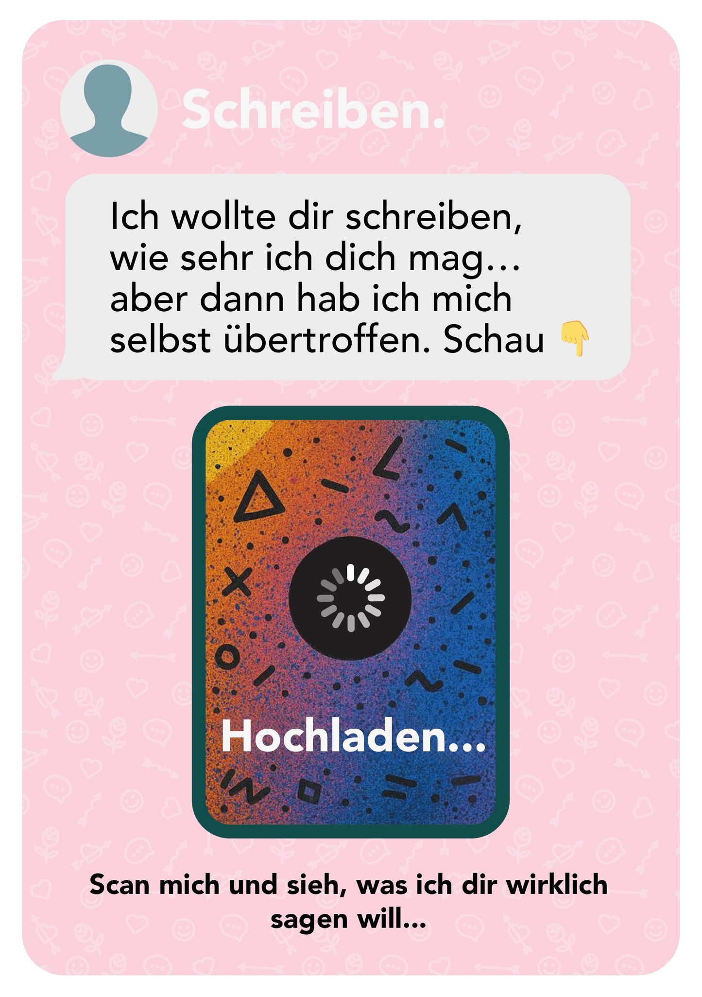 Romantische AR-Karte zum Hochladen deines Videos | Scan. Schau. Wow.