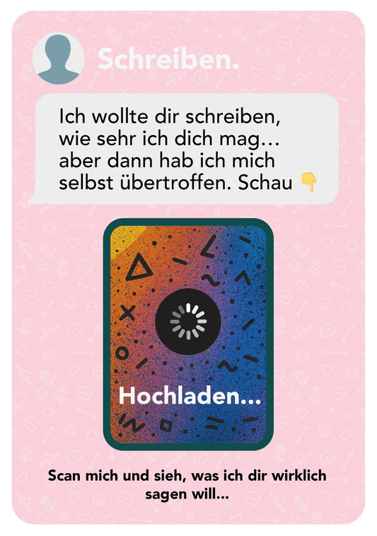 Romantische AR-Karte zum Hochladen deines Videos | Scan. Schau. Wow.