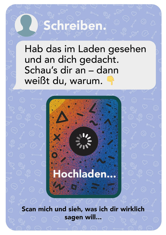 Einfach mal Danke sagen – mit deiner Stimme | AR-Karte mit Video Sag mehr als „Hi“ – AR-Postkarte im Chat-Stil mit persönlichem Clip
