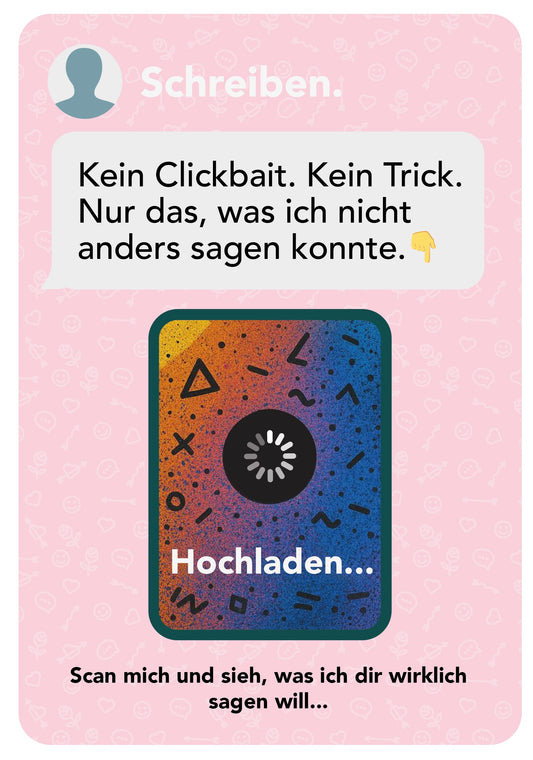 Romantische AR-Karte zum Hochladen deines Videos | Scan. Schau. Wow.
