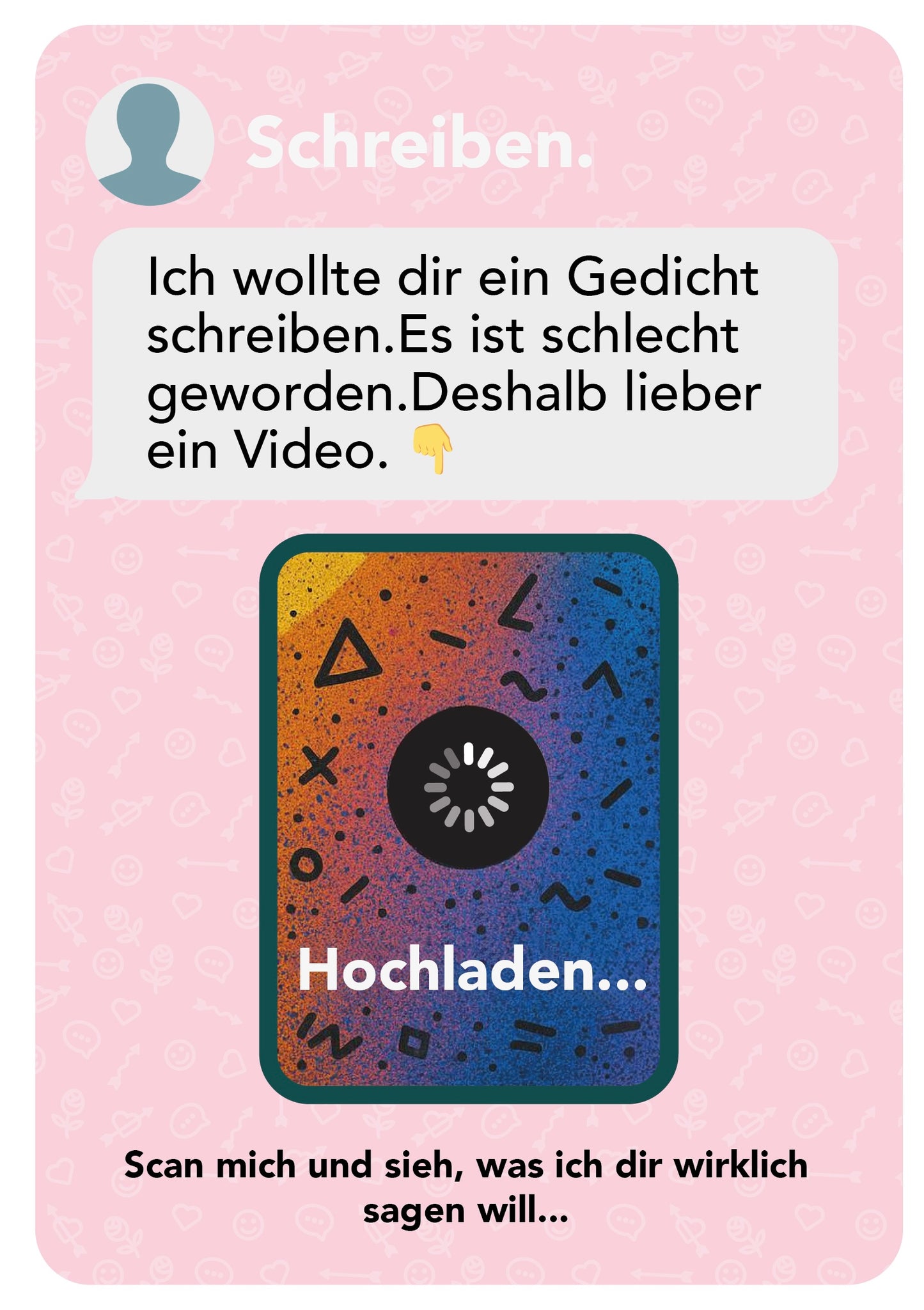 Romantische AR-Karte zum Hochladen deines Videos | Scan. Schau. Wow.