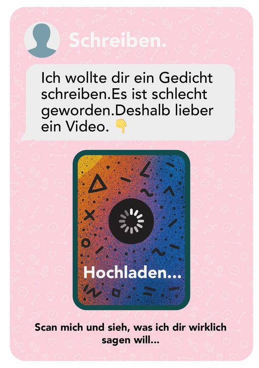 Romantische AR-Karte zum Hochladen deines Videos | Scan. Schau. Wow.