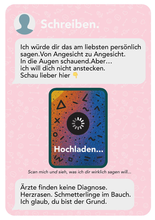Romantische AR-Karte zum Hochladen deines Videos | Scan. Schau. Wow.
