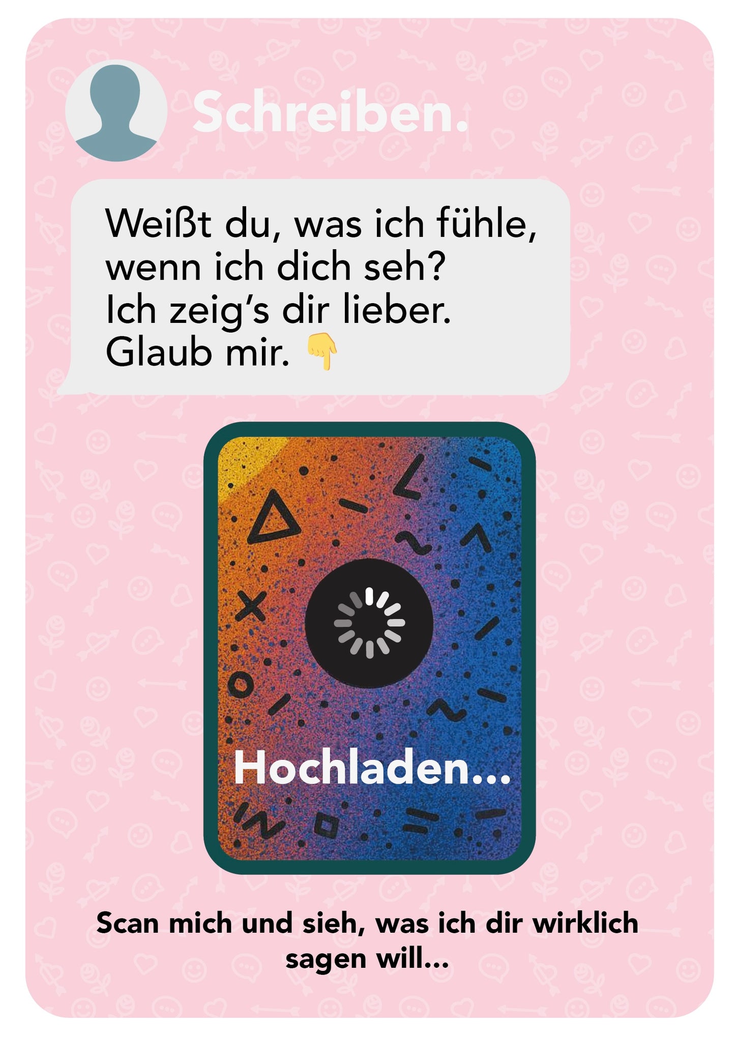 Romantische AR-Karte zum Hochladen deines Videos | Scan. Schau. Wow.