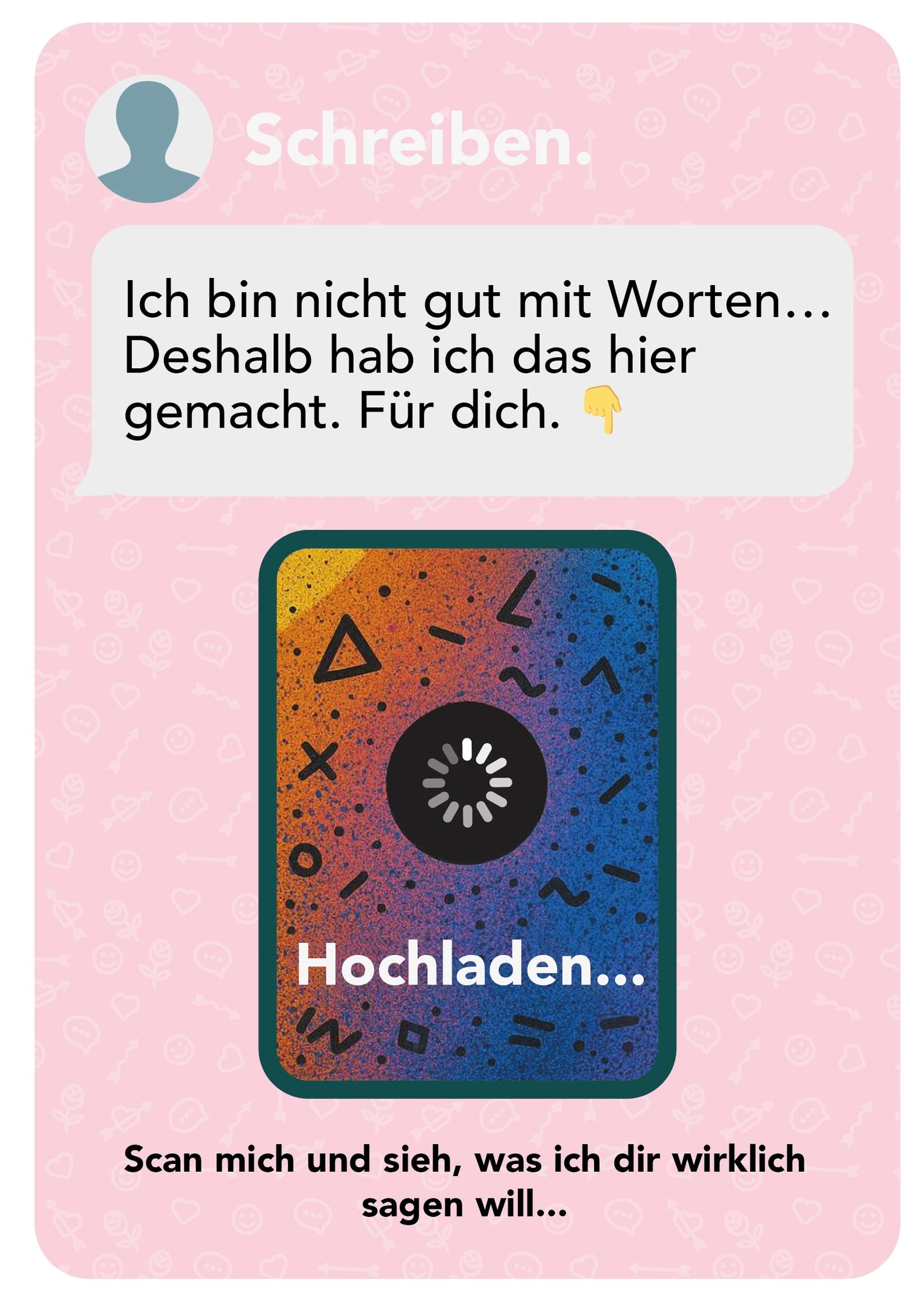 Romantische AR-Karte zum Hochladen deines Videos | Scan. Schau. Wow.