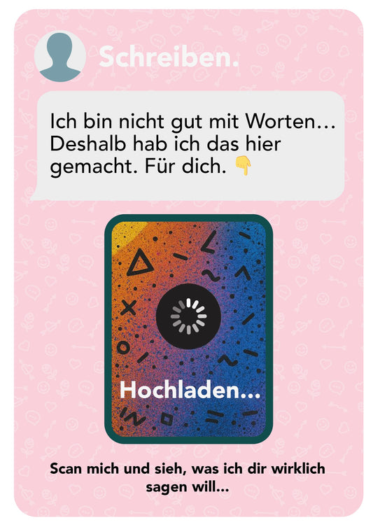 Romantische AR-Karte zum Hochladen deines Videos | Scan. Schau. Wow.