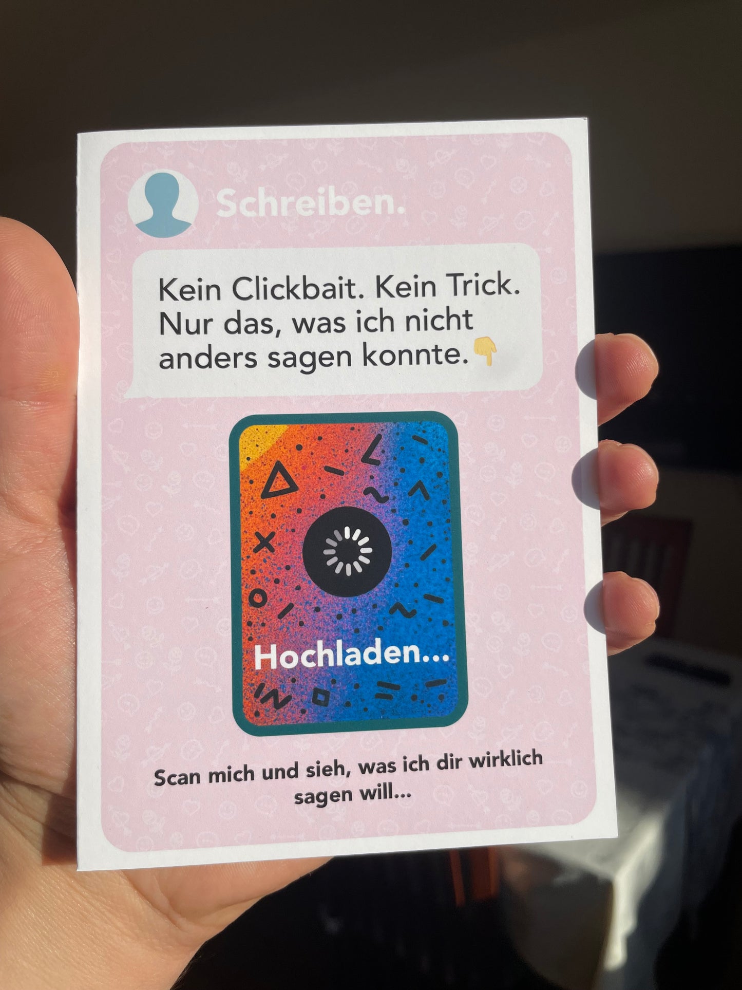 Romantische AR-Karte zum Hochladen deines Videos | Scan. Schau. Wow.