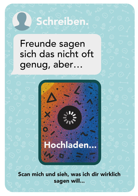 Beste Freunde verdienen mehr als Worte | AR-Karte mit Video zum Hochladen AR-Freundschaftskarte mit QR-Code | Sag, was wirklich zählt